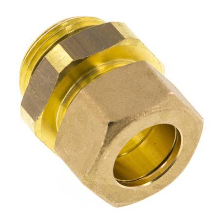 G 1'' Male x 22mm Brass Straight Compression Fitting with NBR Seal 54 Bar DIN EN 1254-2