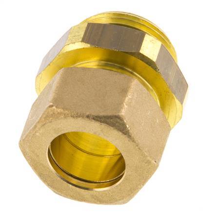 G 1'' Male x 22mm Brass Straight Compression Fitting with NBR Seal 54 Bar DIN EN 1254-2