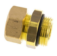 G 1'' Male x 22mm Brass Straight Compression Fitting with NBR Seal 54 Bar DIN EN 1254-2