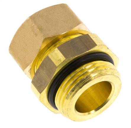 G 1'' Male x 22mm Brass Straight Compression Fitting with NBR Seal 54 Bar DIN EN 1254-2