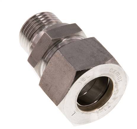 G 1/2'' Male x 18L Stainless steel Straight Compression Fitting 315 Bar DIN 2353