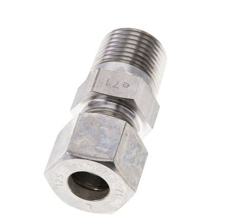 1/2'' NPT Male x 12S Stainless steel Straight Compression Fitting 630 Bar DIN 2353