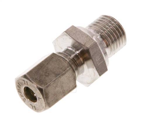 G 1/4'' Male x 6L Stainless steel Straight Compression Fitting 315 Bar DIN 2353