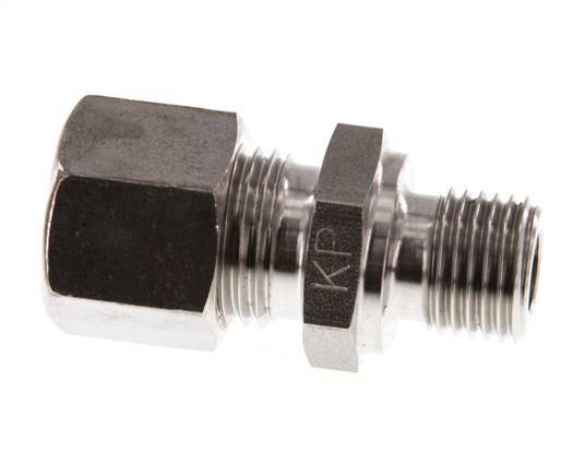 G 1/4'' Male x 10L Stainless steel Straight Compression Fitting 315 Bar DIN 2353