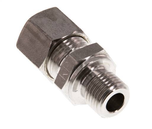 G 1/4'' Male x 10L Stainless steel Straight Compression Fitting 315 Bar DIN 2353