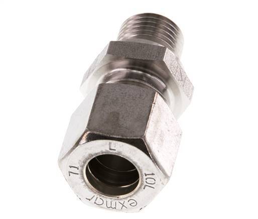 G 1/4'' Male x 10L Stainless steel Straight Compression Fitting 315 Bar DIN 2353