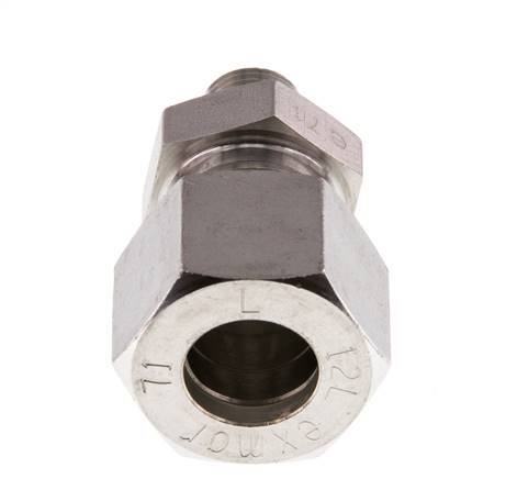 G 1/8'' Male x 12L Stainless steel Straight Compression Fitting 315 Bar DIN 2353