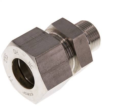 G 3/4'' Male x 25S Stainless steel Straight Compression Fitting 400 Bar DIN 2353