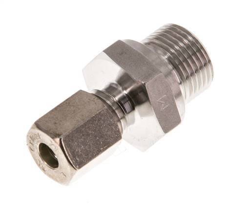 G 3/8'' Male x 6L Stainless steel Straight Compression Fitting 315 Bar DIN 2353