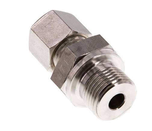 G 3/8'' Male x 8L Stainless steel Straight Compression Fitting 315 Bar DIN 2353