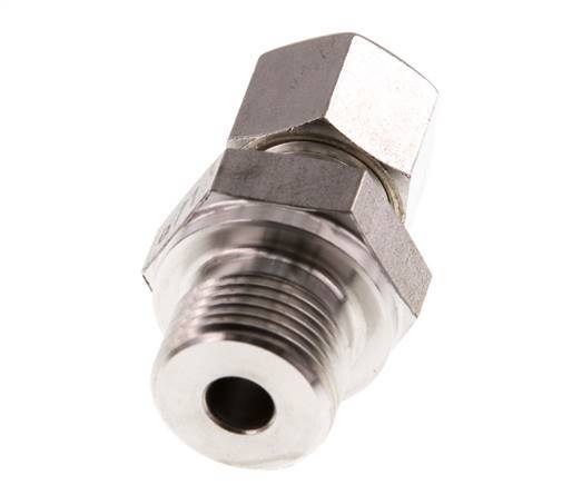 G 3/8'' Male x 8L Stainless steel Straight Compression Fitting 315 Bar DIN 2353