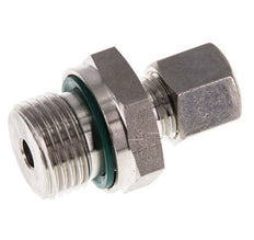 G 1/2'' Male x 8L Stainless steel Straight Compression Fitting with FKM Seal 315 Bar DIN 2353