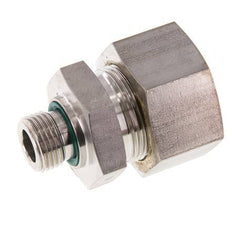 G 1/2'' Male x 25S Stainless steel Straight Compression Fitting with FKM Seal 400 Bar DIN 2353