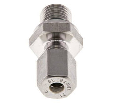 G 1/4'' Male x 6L Stainless steel Straight Compression Fitting with FKM Seal 315 Bar DIN 2353