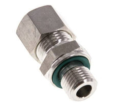 G 1/4'' Male x 10L Stainless steel Straight Compression Fitting with FKM Seal 315 Bar DIN 2353