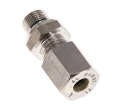 G 1/8'' Male x 6L Stainless steel Straight Compression Fitting with FKM Seal 315 Bar DIN 2353