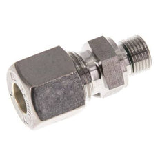 G 1/8'' Male x 8L Stainless steel Straight Compression Fitting with FKM Seal 315 Bar DIN 2353