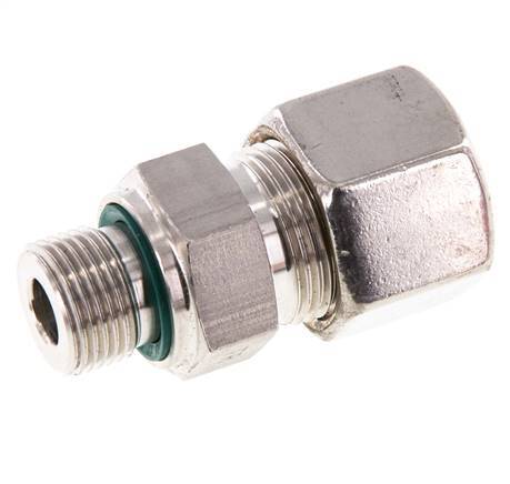 G 3/8'' Male x 14S Stainless steel Straight Compression Fitting with FKM Seal 630 Bar DIN 2353