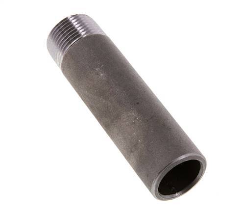 R 1'' Male x 33.7mm Steel Pipe Nipple with Welding End 50 Bar DIN 2982 - 120mm [2 Pieces]
