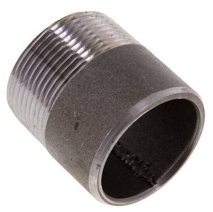 R 1 1/2'' Male x 48.3mm Steel Pipe Nipple with Welding End 50 Bar DIN 2982 - 50mm [2 Pieces]