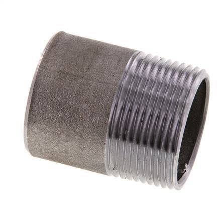 R 1 1/4'' Male x 42.4mm Steel Pipe Nipple with Welding End 50 Bar DIN 2982 - 50mm [2 Pieces]