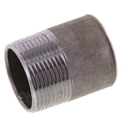 R 1 1/4'' Male x 42.4mm Steel Pipe Nipple with Welding End 50 Bar DIN 2982 - 50mm [2 Pieces]
