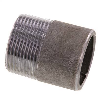 R 1 1/4'' Male x 42.4mm Steel Pipe Nipple with Welding End 50 Bar DIN 2982 - 50mm [2 Pieces]