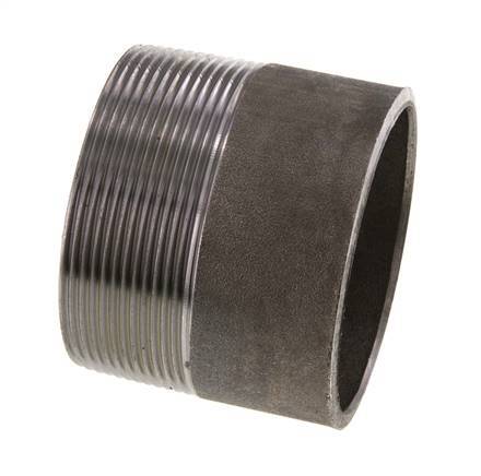 R 2 1/2'' Male x 76.1mm Steel Pipe Nipple with Welding End 50 Bar DIN 2982 - 60mm [2 Pieces]