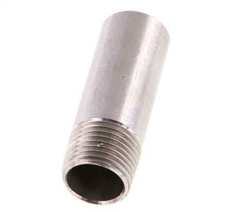 R 1/2'' Male x 21.3mm Stainless steel Pipe Nipple with Welding End 20 Bar DIN 2982 - 60mm