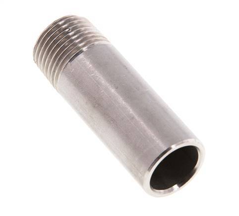 R 1/2'' Male x 21.3mm Stainless steel Pipe Nipple with Welding End 20 Bar DIN 2982 - 60mm