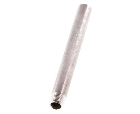 R 1/4'' Male x 13.5mm Stainless steel Pipe Nipple with Welding End 20 Bar DIN 2982 - 120mm