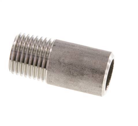 R 1/4'' Male x 13.5mm Stainless steel Pipe Nipple with Welding End 20 Bar DIN 2982 - 30mm [2 Pieces]