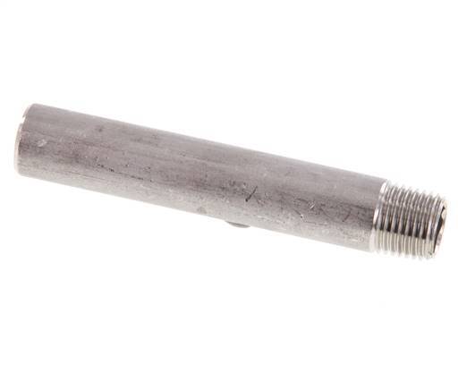 R 1/4'' Male x 13.5mm Stainless steel Pipe Nipple with Welding End 20 Bar DIN 2982 - 80mm