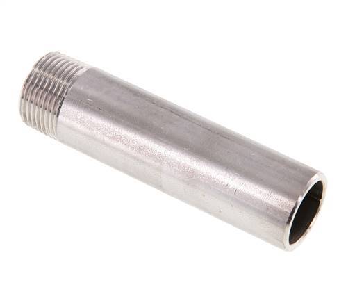 R 3/4'' Male x 26.9mm Stainless steel Pipe Nipple with Welding End 20 Bar DIN 2982 - 100mm