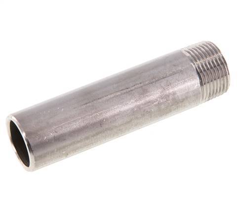 R 3/4'' Male x 26.9mm Stainless steel Pipe Nipple with Welding End 20 Bar DIN 2982 - 100mm