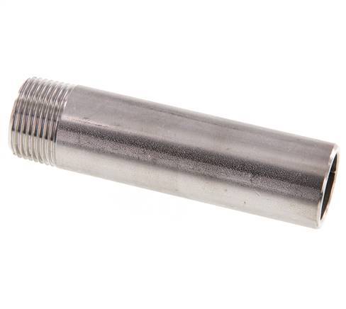 R 3/4'' Male x 26.9mm Stainless steel Pipe Nipple with Welding End 20 Bar DIN 2982 - 100mm