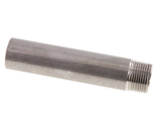 R 3/4'' Male x 26.9mm Stainless steel Pipe Nipple with Welding End 20 Bar DIN 2982 - 120mm