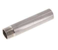 R 3/4'' Male x 26.9mm Stainless steel Pipe Nipple with Welding End 20 Bar DIN 2982 - 120mm