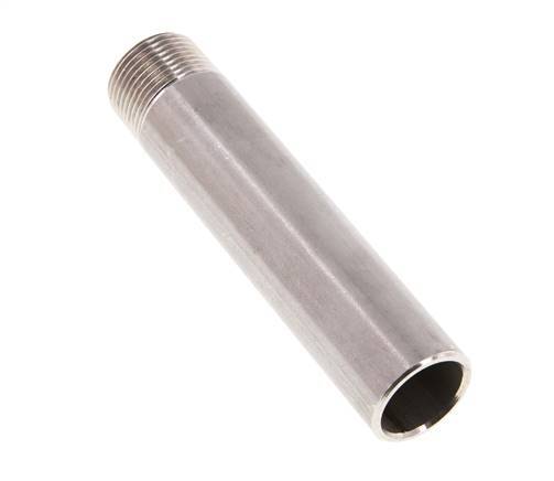 R 3/4'' Male x 26.9mm Stainless steel Pipe Nipple with Welding End 20 Bar DIN 2982 - 120mm