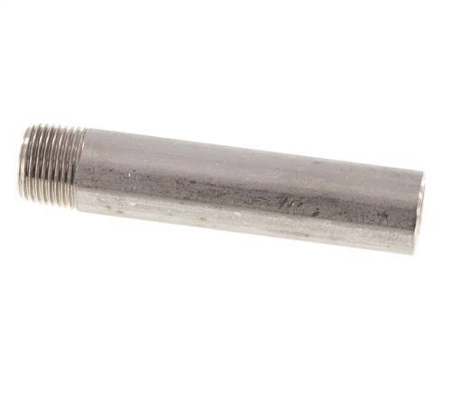R 3/8'' Male x 17.2mm Stainless steel Pipe Nipple with Welding End 20 Bar DIN 2982 - 80mm