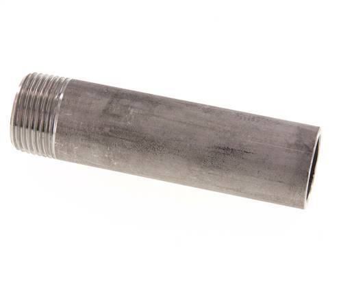 R 1'' Male x 33.7mm Stainless steel Pipe Nipple with Welding End 20 Bar DIN 2982 - 120mm