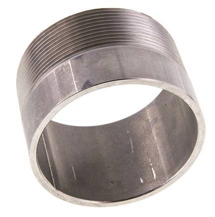 R 2 1/2'' Male x 76.1mm Stainless steel Pipe Nipple with Welding End 20 Bar DIN 2982 - 50mm