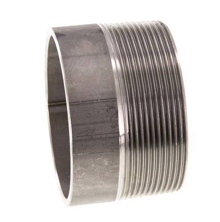 R 2 1/2'' Male x 76.1mm Stainless steel Pipe Nipple with Welding End 20 Bar DIN 2982 - 50mm