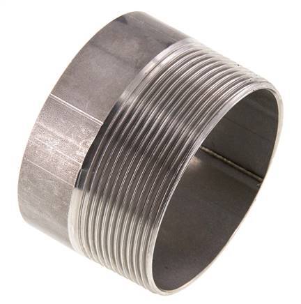 R 2 1/2'' Male x 76.1mm Stainless steel Pipe Nipple with Welding End 20 Bar DIN 2982 - 50mm