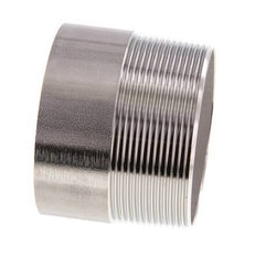 R 2 1/2'' Male x 76.1mm Stainless steel Pipe Nipple with Welding End 20 Bar DIN 2982 - 60mm