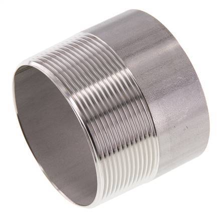 R 2 1/2'' Male x 76.1mm Stainless steel Pipe Nipple with Welding End 20 Bar DIN 2982 - 60mm