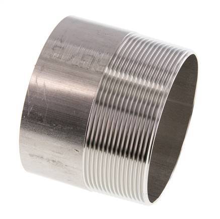 R 3'' Male x 88.9mm Stainless steel Pipe Nipple with Welding End 20 Bar DIN 2982 - 70mm
