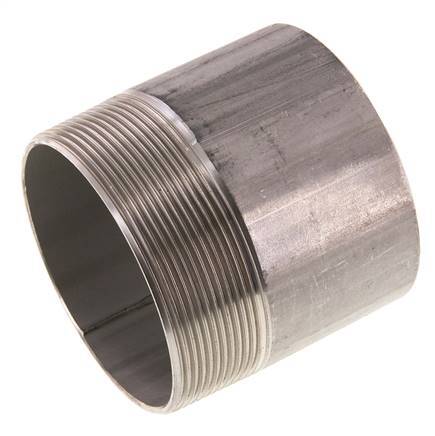 R 3'' Male x 88.9mm Stainless steel Pipe Nipple with Welding End 20 Bar DIN 2982 - 80mm