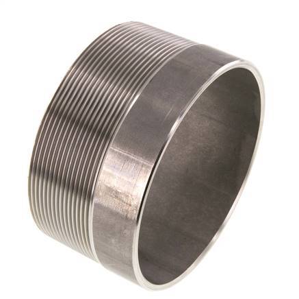 R 4'' Male x 114.3mm Stainless steel Pipe Nipple with Welding End 20 Bar DIN 2982 - 60mm