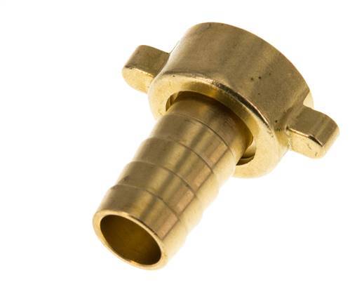 G 1/2'' x 13mm Brass Hose barb with NBR Seal and Wing Nut 16 Bar [2 Pieces]